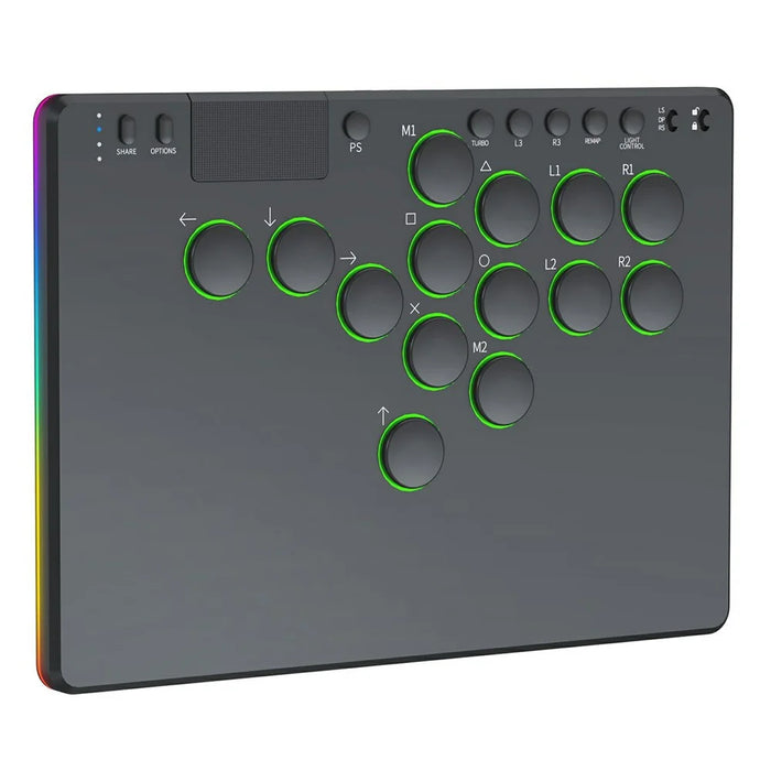 D114 14-Key Red Switch Arcade Keyboard with Touchpad for Sony PlayStation 4 / Nintendo Switch / PC - Black - 2