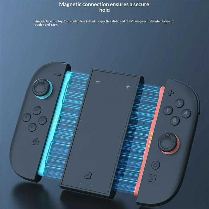 SW2070 Charging Grip for Nintendo Switch 2 Joy-Con Controller 1500mAh Portable Charger with Back Button - Black - 5