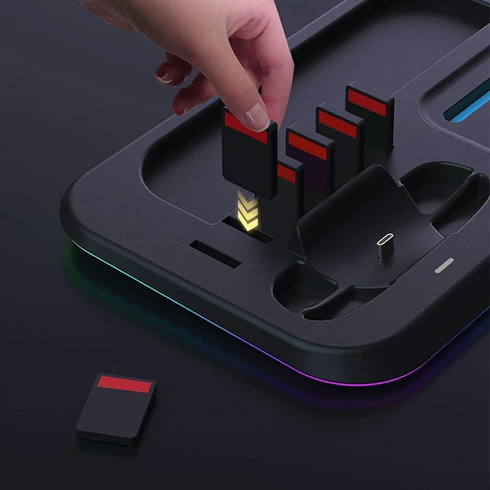 SW2-041 For Nintendo Switch 2 Joy-Con Controller 4 in 1 RGB Charging Station Console Dock - Black - 5