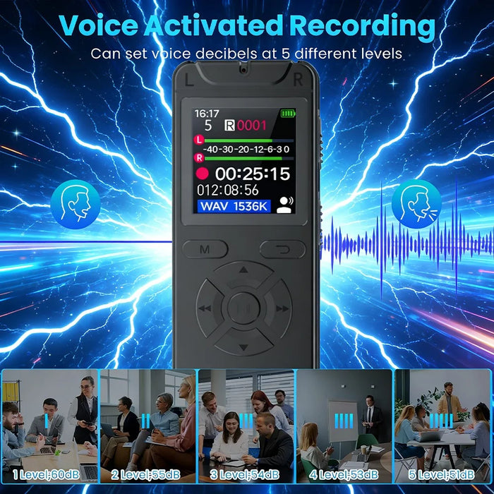 T53 Portable Voice Recorder without Memory Noise Reduction 1.44 Inch TFT Screen MP3 Player - Black - 3