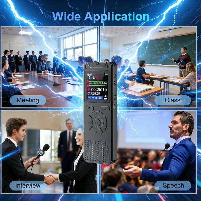 T53 Portable Voice Recorder without Memory Noise Reduction 1.44 Inch TFT Screen MP3 Player - Black - 7