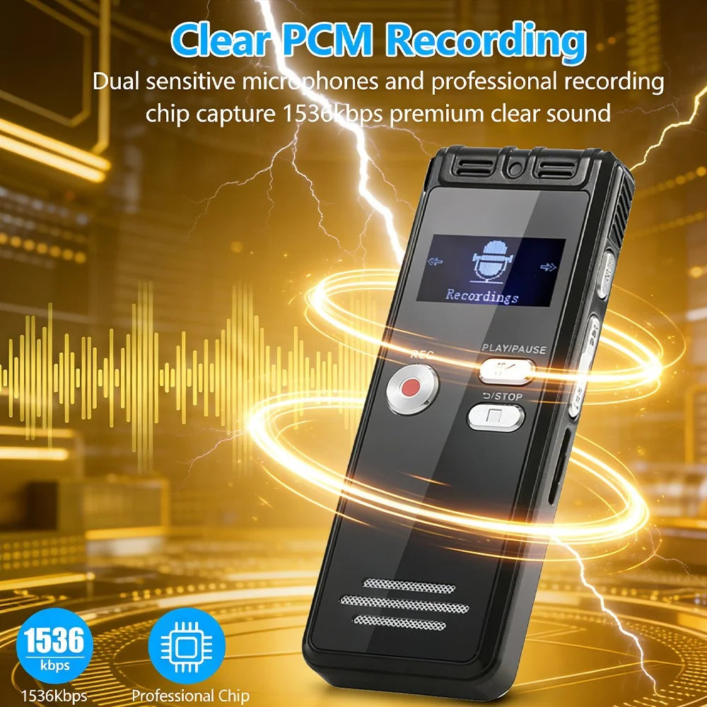 N15 Digital Voice Recorder 0.96 Inch LCD Screen Multifunctional MP3 Player, without Memory - Black - 3