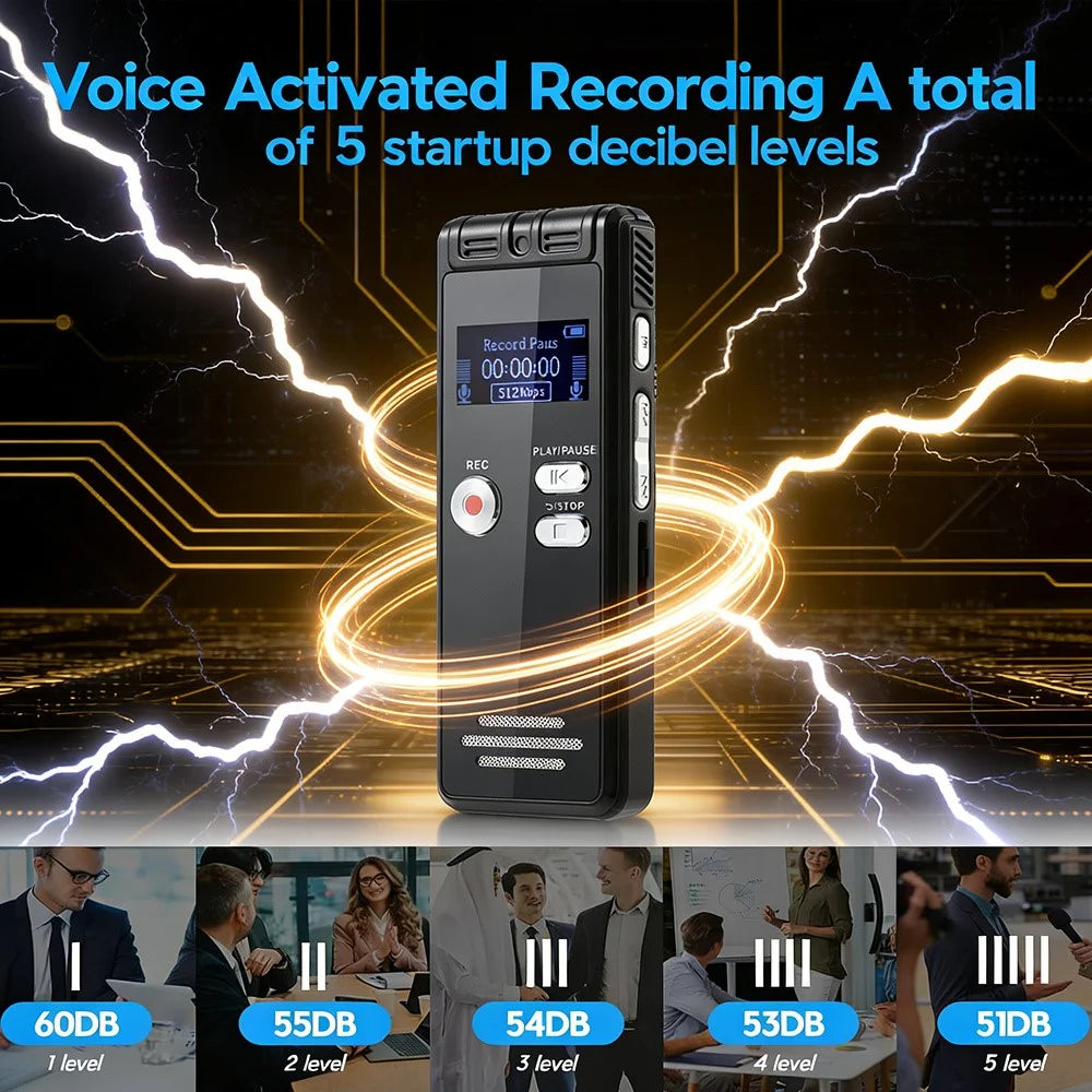 N15 Digital Voice Recorder 0.96 Inch LCD Screen Multifunctional MP3 Player, without Memory - Black - 4