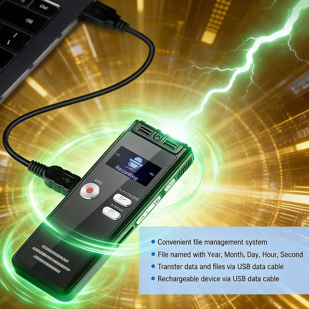 N15 Digital Voice Recorder 0.96 Inch LCD Screen Multifunctional MP3 Player, without Memory - Black - 5