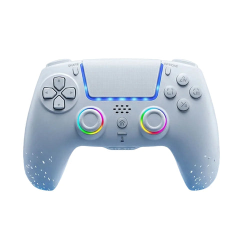 HS-PS5250 Bluetooth-compatible Wireless Game Controller with Hall Effect Triggers 6-Axis Gyro for Sony PlayStation 5/PC - White - 1
