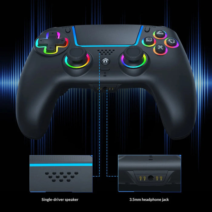 HS-PS5250 Bluetooth-compatible Wireless Game Controller with Hall Effect Triggers 6-Axis Gyro for Sony PlayStation 5/PC - White - 5