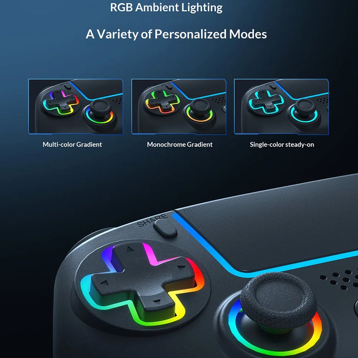 HS-PS5250 Bluetooth-compatible Wireless Game Controller with Hall Effect Triggers 6-Axis Gyro for Sony PlayStation 5/PC - White - 6
