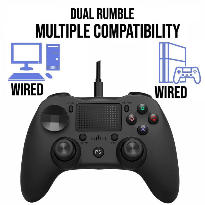 MB-P912w Wired Gamepad Dual Analog Game Joystick Controller Gaming Gamepad for PS4 - Black - 7