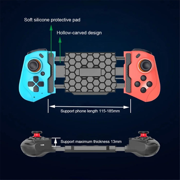 MOCUTE 060 Bluetooth-compatible Wireless Retractable Gamepad Game Joystick Controller for Android/iOS Mobile Phone - Black - 6