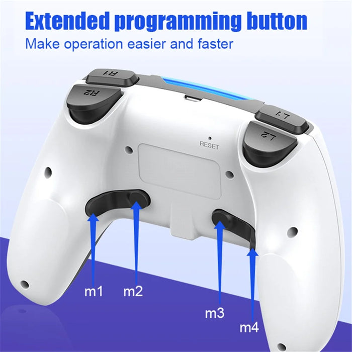 P02 Bluetooth Wireless Game Controller Double Vibration Six-axis Programmable Gamepad for Nintendo Switch/PS4 Game Consoles - Red - 4
