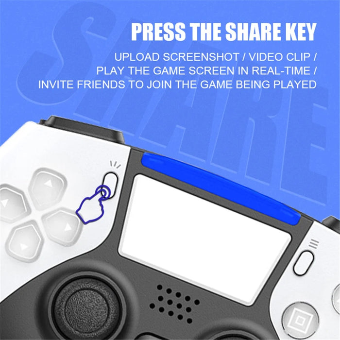 P02 Bluetooth Wireless Game Controller Double Vibration Six-axis Programmable Gamepad for Nintendo Switch/PS4 Game Consoles - Red - 6