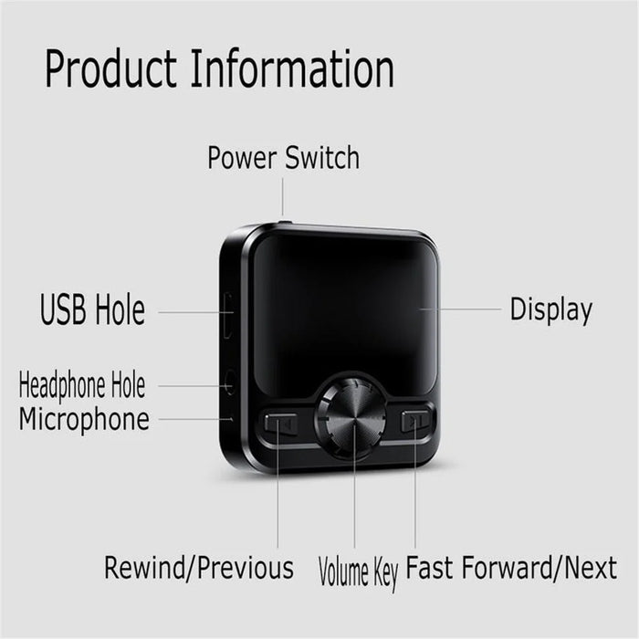 M9 8GB Mini Audio Recorder Portable Bluetooth-compatible MP3 Music Player Digital Voice Recorder - 7