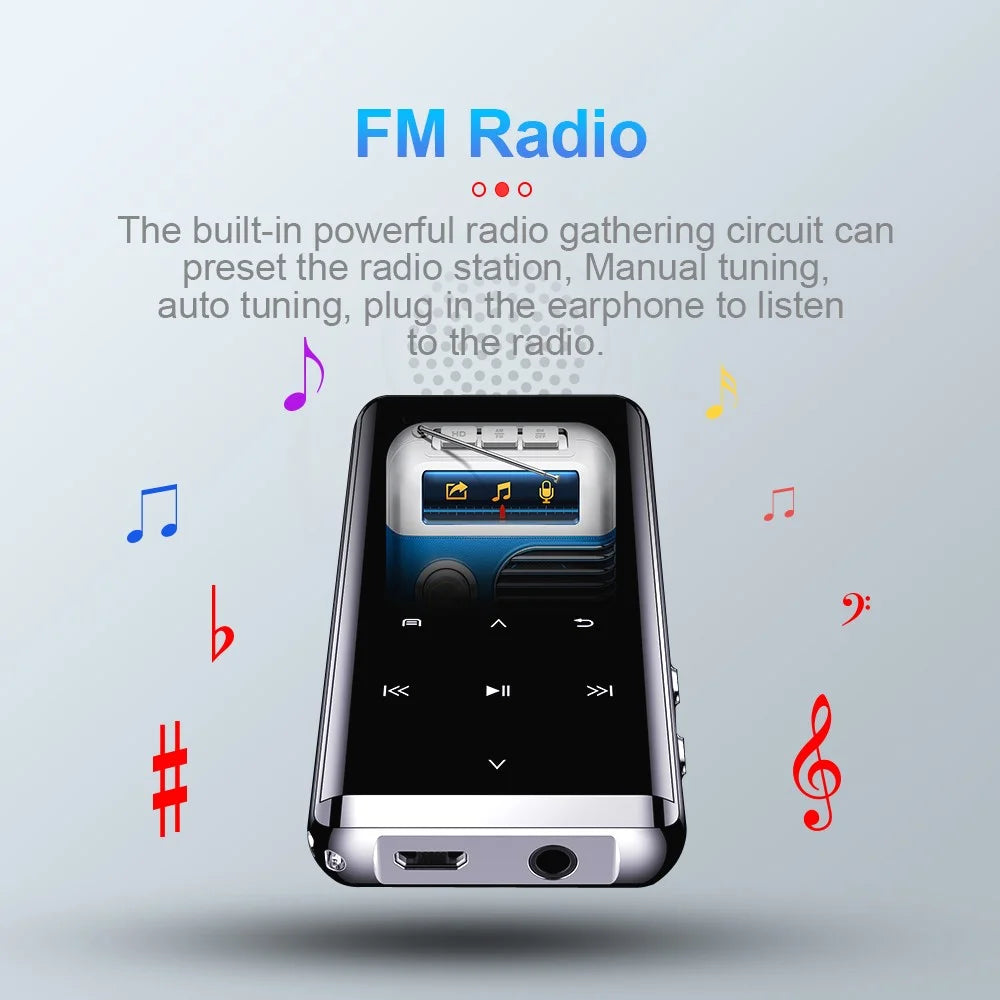 M13 16GB Portable Voice Activated Audio Recorder Bluetooth-compatible MP3 Player FM Radio Mini Voice Recorder with Earphone - 4