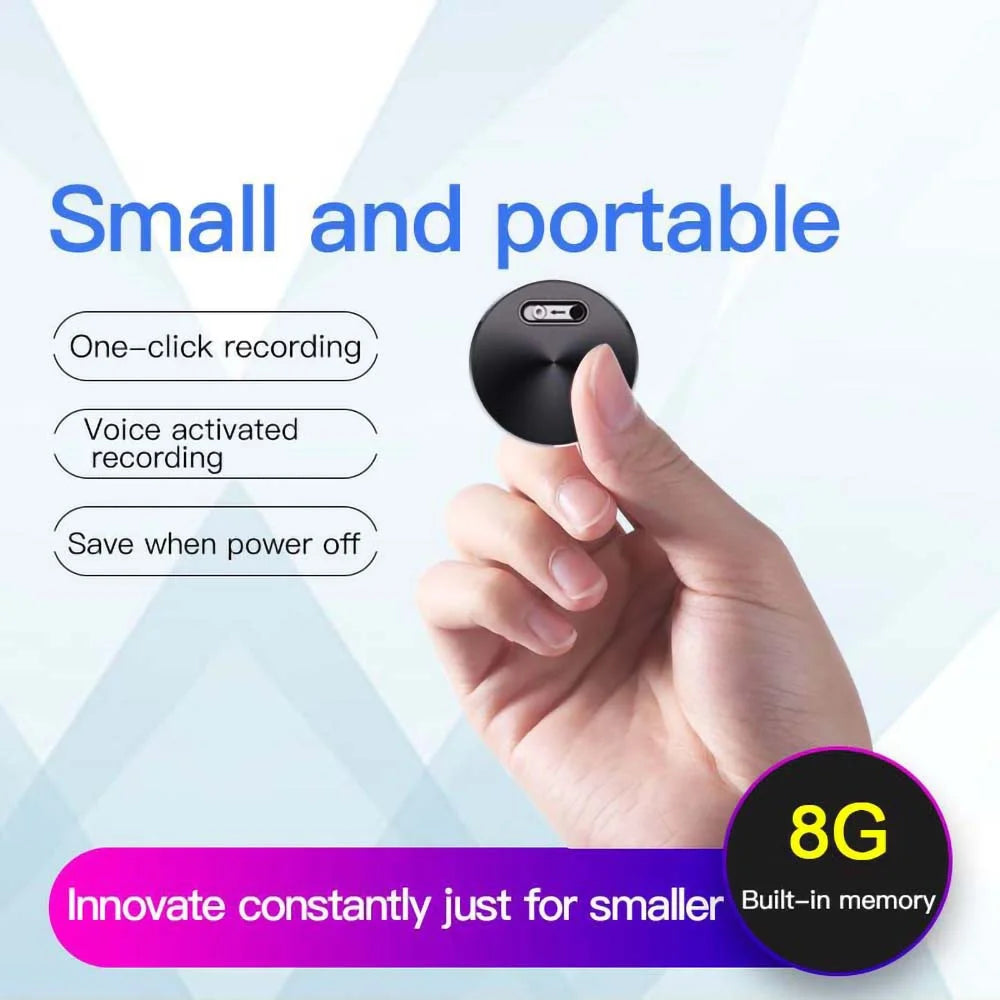 Q37 8GB Mini Portable Voice Activated Audio Recorder Smart Time Stamp Noise Reduction Voice Recorder - 6
