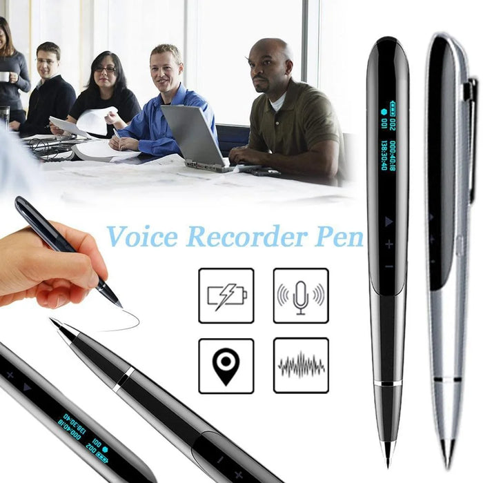 Q9 32GB Interviews Meeting OLED Display Digital Voice Recorder Pen with Writing Pen Function - 4