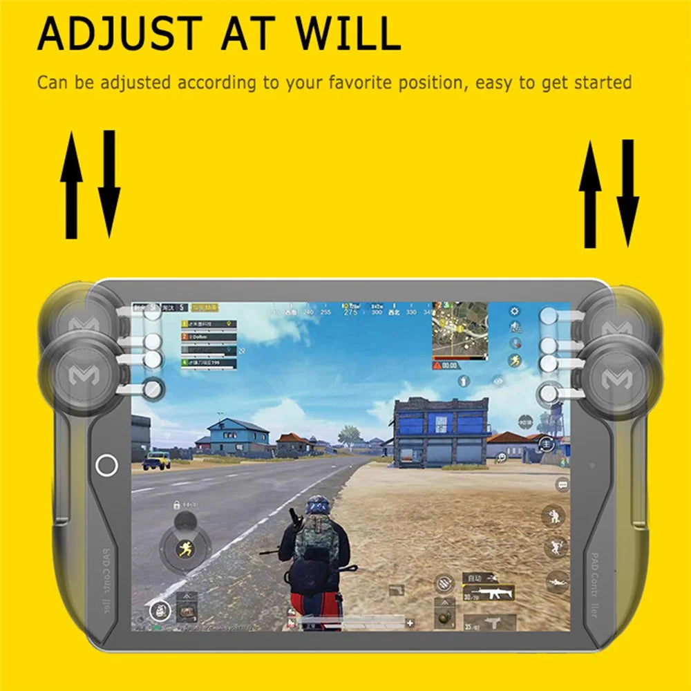 1 Pair Tablet Gaming Controller Six Finger Game Joystick Target Button L1R1 Shooter Trigger for PUBG Game - 4