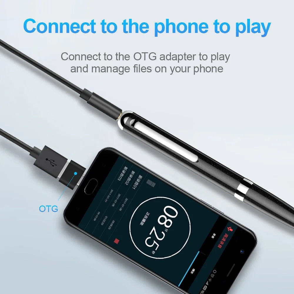 Q96 64GB Audio Recording Dictaphone Voice-activated Recording Writeable Digital Voice Recorder Pen - 6