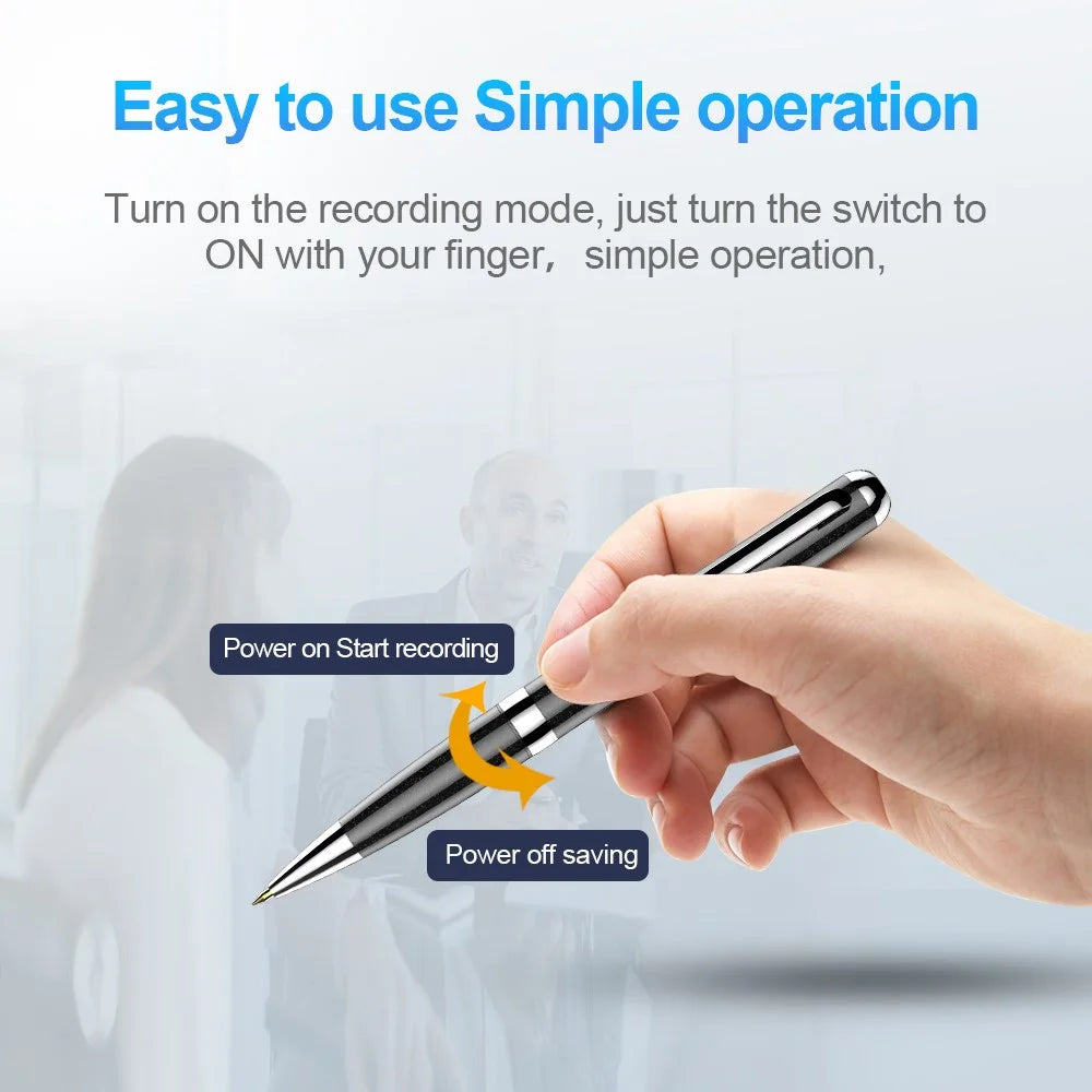 Q96 32GB Writeable Digital Voice Recorder Pen Audio Recording Dictaphone with Back Clip Design - 3