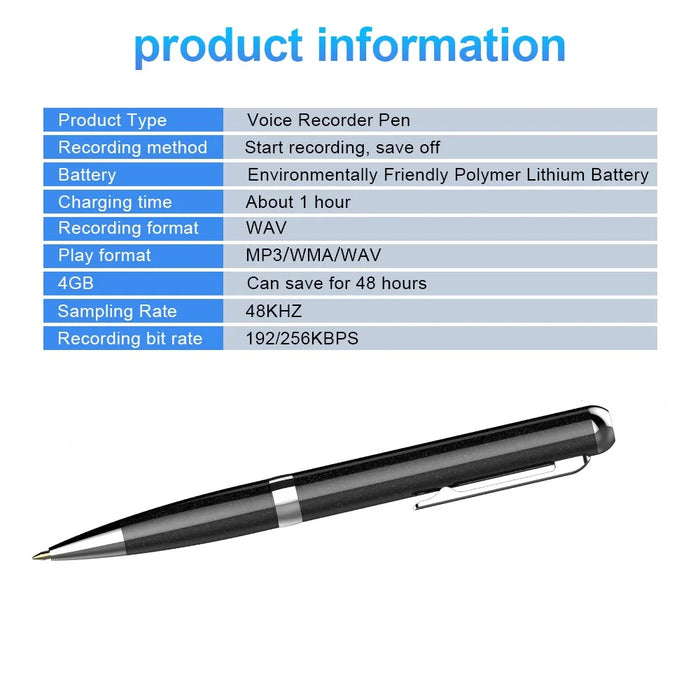 Q96 4GB Writing Mini Recorder Digital Voice Recorder Pen Audio Recording Dictaphone - 7