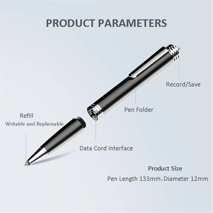 Q80 16GB Writeable Recording Pen Portable Digital Dictaphone Mini Audio Voice Recorder with Time Stamp Function - 7