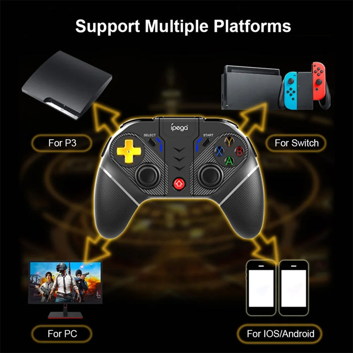IPEGA PG-9218 Bluetooth-compatible Cordless Gamepad Wireless Game Controller with 2.4G Receiver Programmable Button for Nintendo Switch/PS3/PC - 6