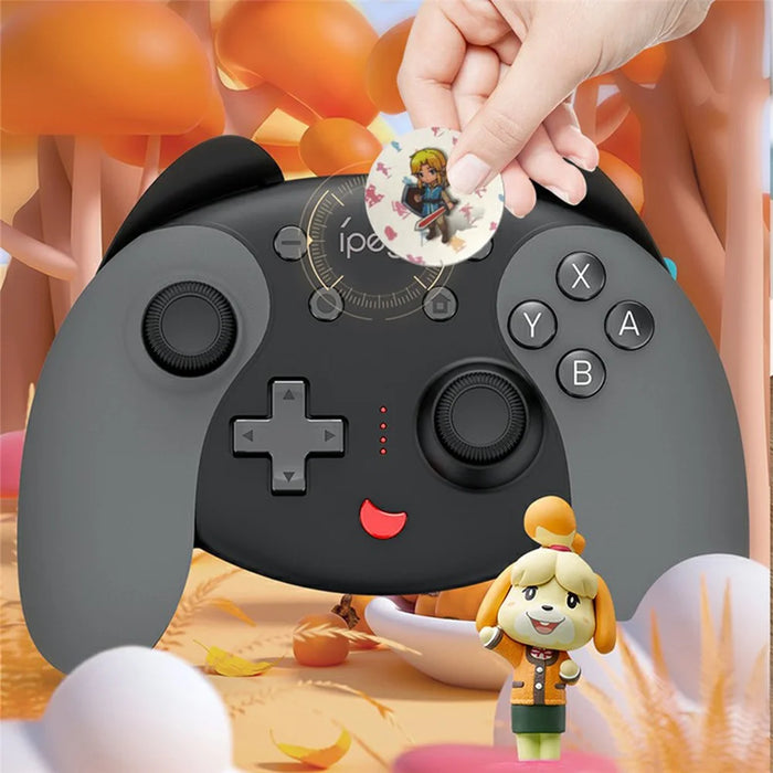 IPEGA PG-SW068 Wireless Game Controller Bluetooth-compatible Joystick with Six-axis Gyroscope NFC Vibration for Nintendo Switch - Black/Grey - 5