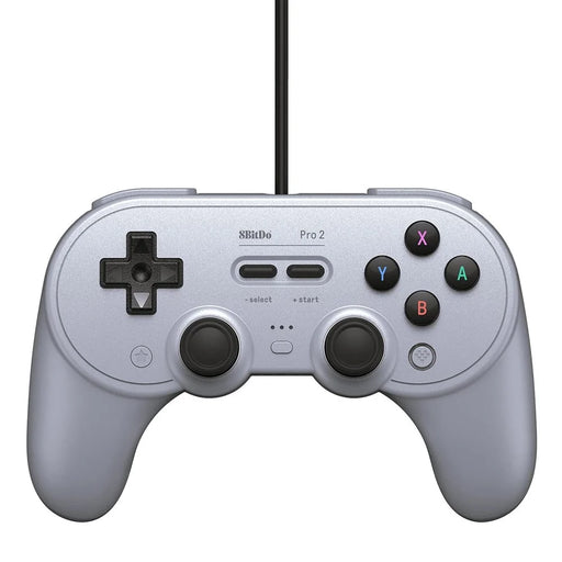8BITDO Pro 2 Wired Controller Steam Game Console Gamepad with Modifiable Vibration for Nintendo Switch/Windows - Grey - 1