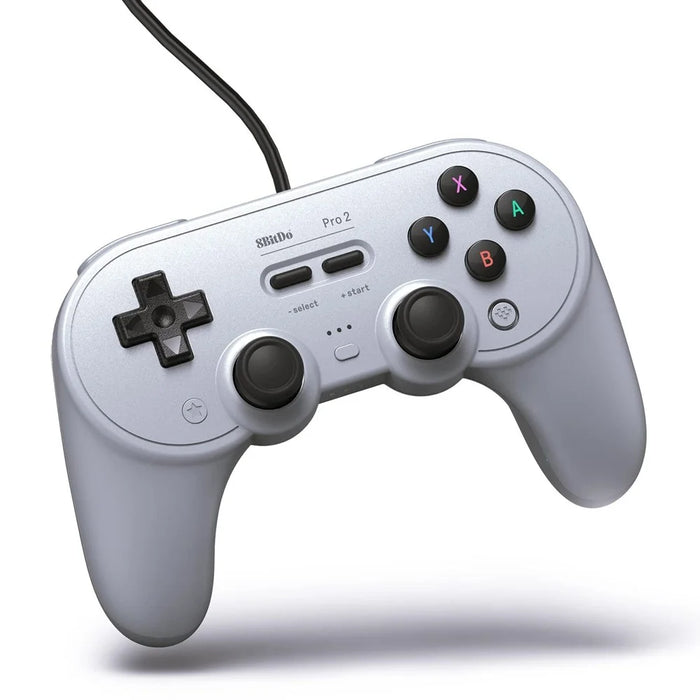 8BITDO Pro 2 Wired Controller Steam Game Console Gamepad with Modifiable Vibration for Nintendo Switch/Windows - Grey - 7