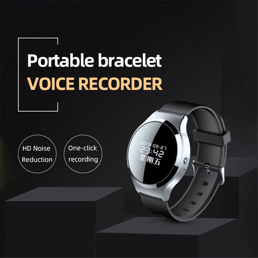 S8 8GB Voice Recorder Bracelet Sound Voice Activated Recording Device Digital Watch for Lectures Meetings Interviews Classes - 2