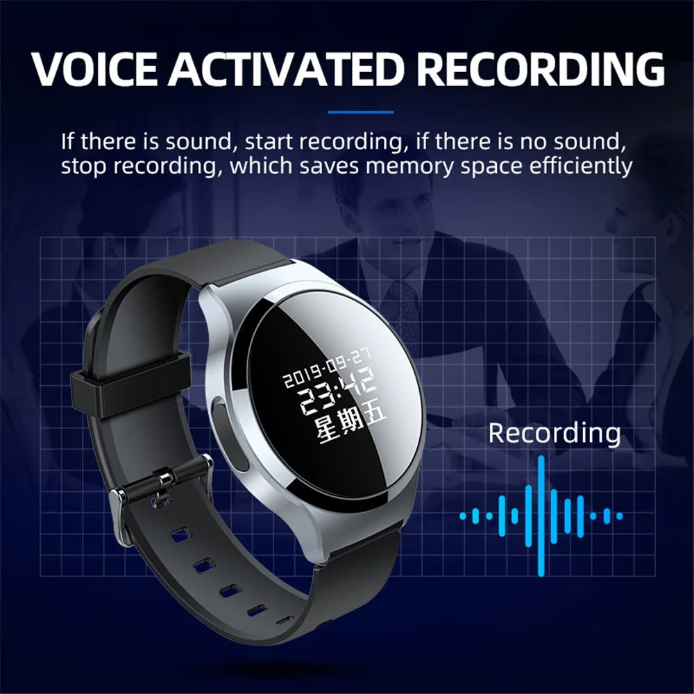 S8 8GB Voice Recorder Bracelet Sound Voice Activated Recording Device Digital Watch for Lectures Meetings Interviews Classes - 3