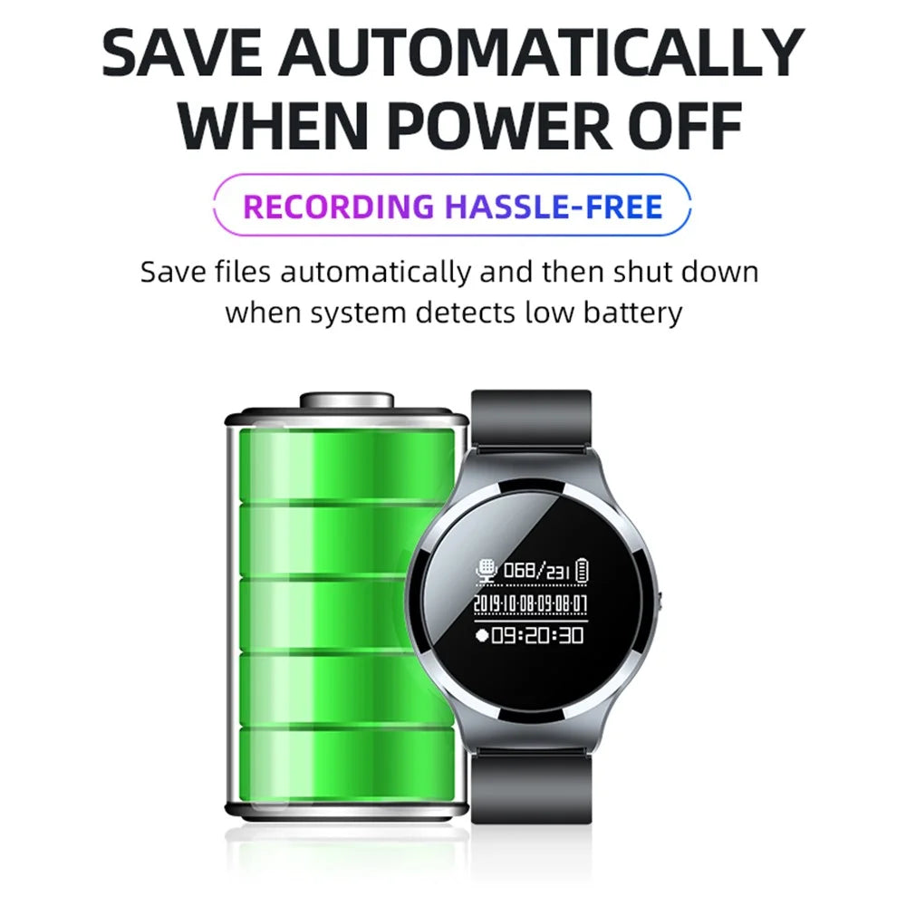 S8 8GB Voice Recorder Bracelet Sound Voice Activated Recording Device Digital Watch for Lectures Meetings Interviews Classes - 5
