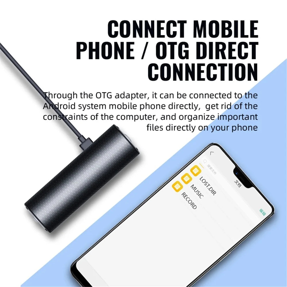 Q76 8GB Strong Magnetic HD Intelligent Noise Reduction Voice Recorder Timestamp for Lectures Meetings Interviews - 2