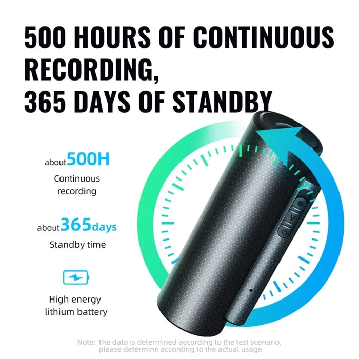 Q76 16GB Strong Magnetic 3200mAh Voice Recorder PMC Voice Decoding Timestamp for Lectures Meetings Interviews - 3