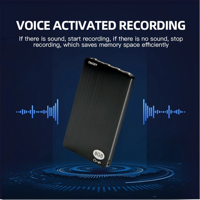 M2 32GB Pocket-Size Intelligent Ambient Noise Reduction Voice Recorder Encryption Password Audio Recording Storage Device - 5