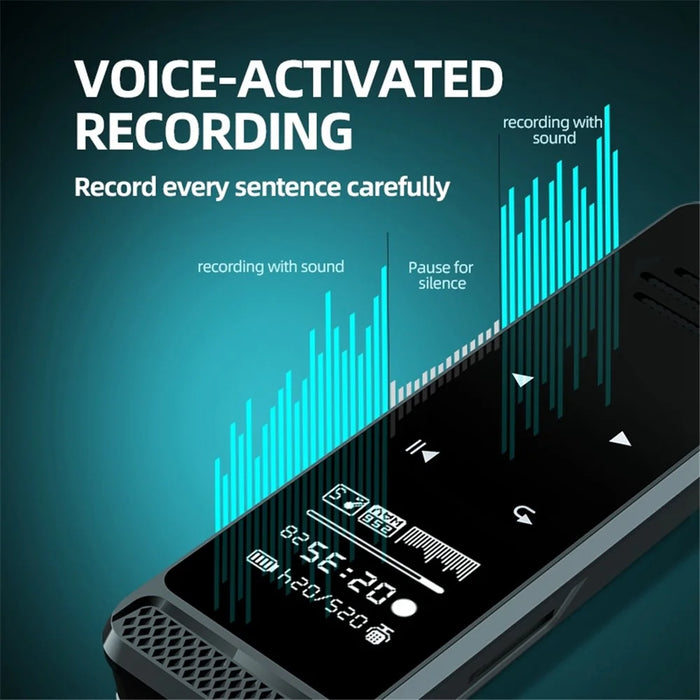 Q55 8GB Voice-to-Text Touch Screen Audio Recorder Zinc Alloy MP3 Playback One-Key Recording Voice Recording Device for Lectures Meetings Classes - 6