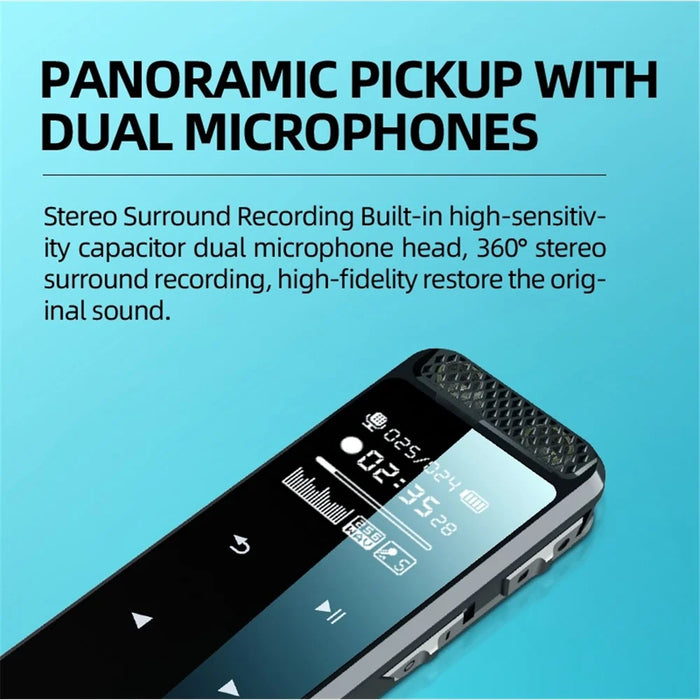 Q55 8GB Voice-to-Text Touch Screen Audio Recorder Zinc Alloy MP3 Playback One-Key Recording Voice Recording Device for Lectures Meetings Classes - 7