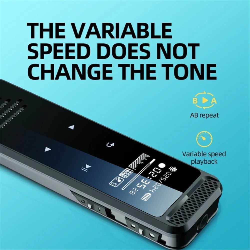 Q55 32GB Noise Reduction Audio Recorder Dual-Mic HD Voice Activated Sound Recorder for Lectures Meetings Classes - 3