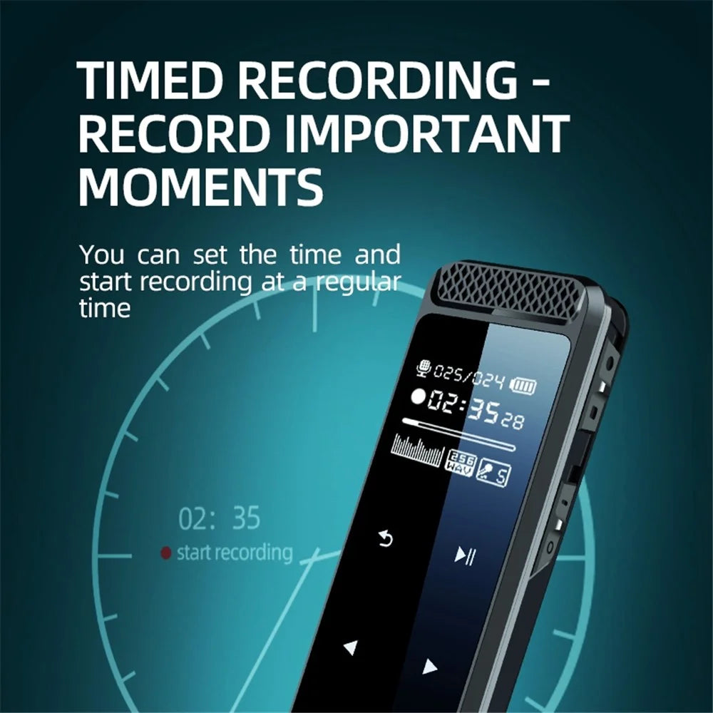 Q55 32GB Noise Reduction Audio Recorder Dual-Mic HD Voice Activated Sound Recorder for Lectures Meetings Classes - 4
