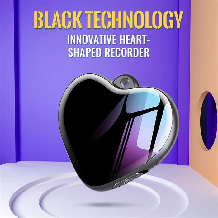 Q66 16GB Heart-Shaped Pendant Voice Recorder Mini HD Audio Recording Storage Device for Lectures Meetings Classes - 2