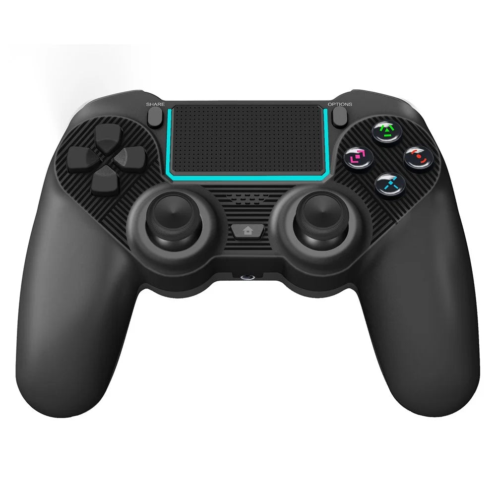8957 Bluetooth-compatible Wireless Controller for PS4 Game Consoles Joystick Gamepad with LED Light/3.5mm Audio Port Support Dual Motor Dual Vibration - 1