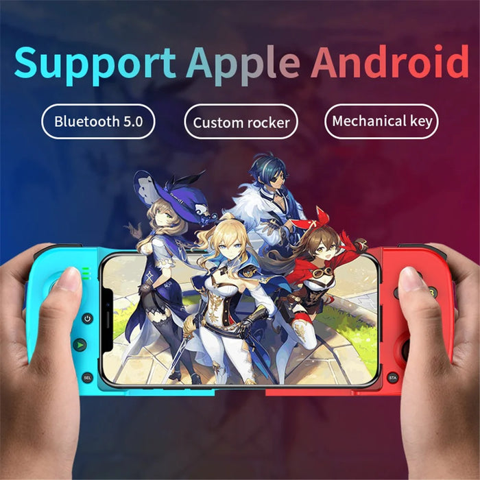 D3 Stretchable Wireless Joystick for Mobile Phones Left / Right Controller Bluetooth-compatible Gamepad Portable Game Handle - Red / Blue - 4