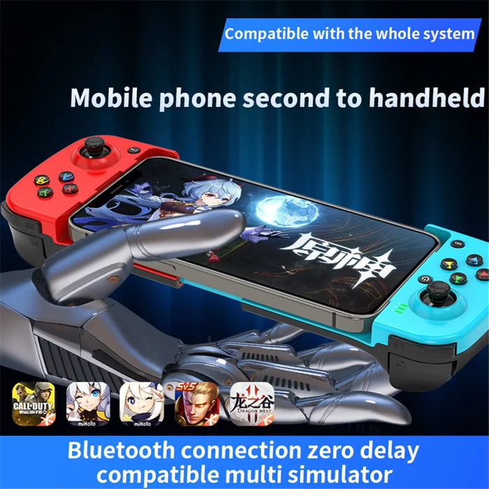 D3 Stretchable Wireless Joystick for Mobile Phones Left / Right Controller Bluetooth-compatible Gamepad Portable Game Handle - Red / Blue - 5