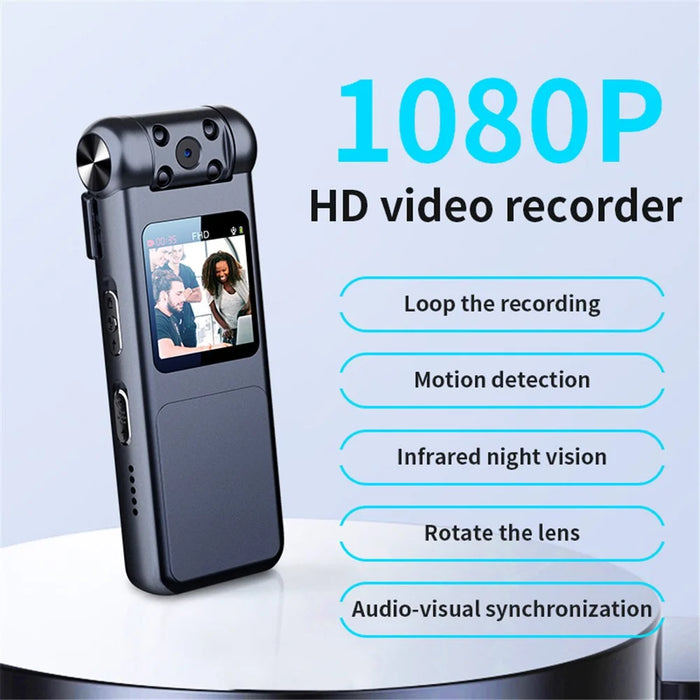 V18 8GB 1080P HD Camera Video Recorder with Clip, Night Version Motion Detection Recording Cam - 2
