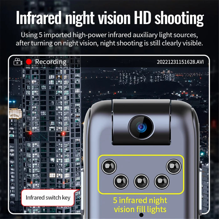V13 64G Intelligent Motion Detection Night Vision Voice Recorder 1080P HD Lens Recording Camcorder - 5