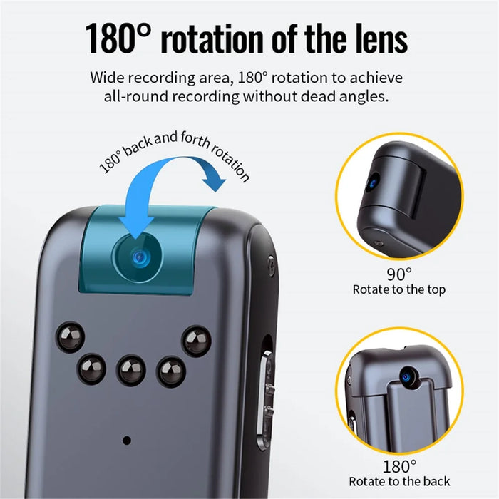 V13 64G Intelligent Motion Detection Night Vision Voice Recorder 1080P HD Lens Recording Camcorder - 6