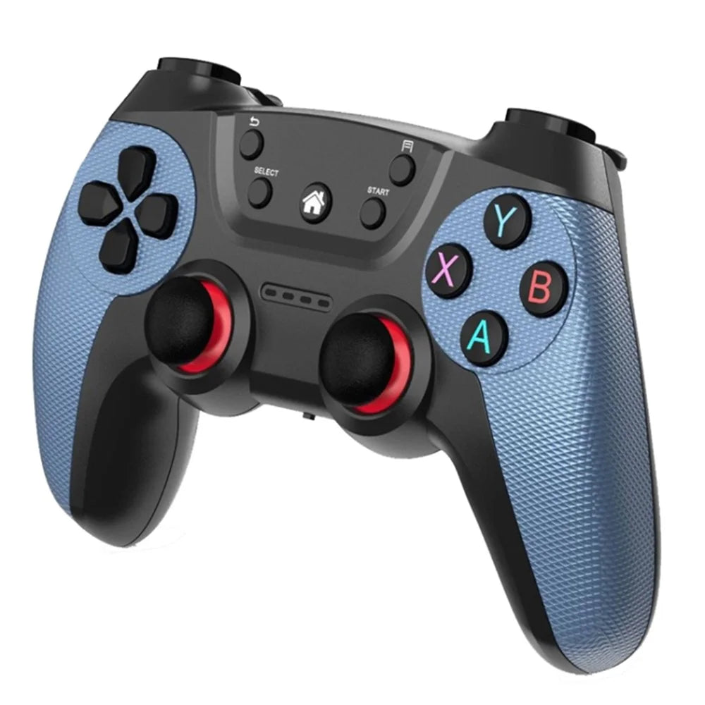 KM-029 2.4G Wireless Controllers 1 to 2 USB Receiver with 2 Gamepad Compatible with PC / Linux / Android / TV Box - Blue - 2