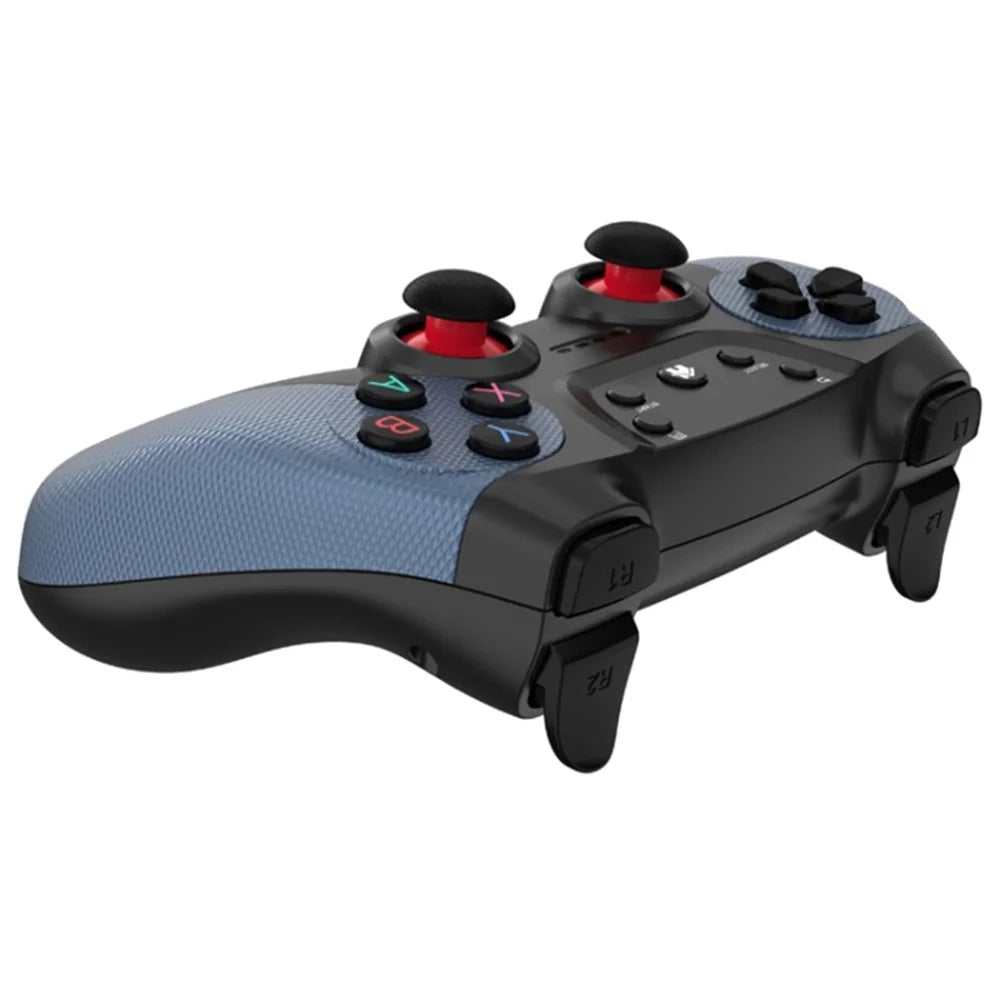 KM-029 2.4G Wireless Controllers 1 to 2 USB Receiver with 2 Gamepad Compatible with PC / Linux / Android / TV Box - Blue - 3