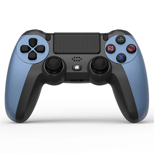 KM048 Bluetooth-compatible Wireless Controller for PS4 Cordless Game Handle 4.0 with Light Bar Support 6-axis, Vibration Function - Blue - 1