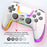 P07 Dazzle Lighting Wireless Bluetooth-compatible Controller for PS4 Game Console Gemapad (without Stand) - White - 5
