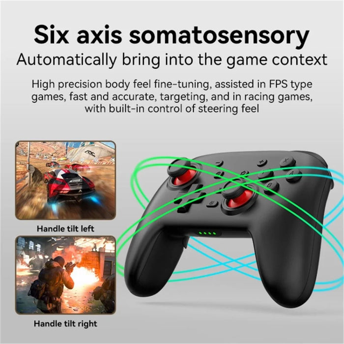 S07 Wireless Bluetooth-compatible Controller for Nintendo Switch Pro Controller Gamepad Portable Gaming Joystick Handle - Black - 2